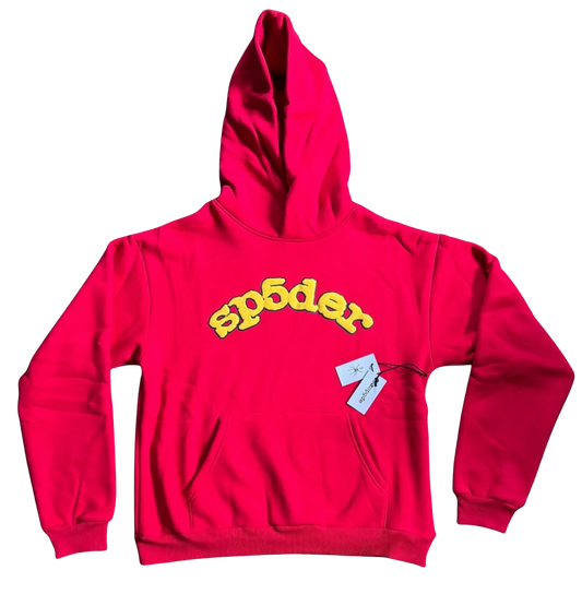 RED SP5DER OG LOGO HOODIE