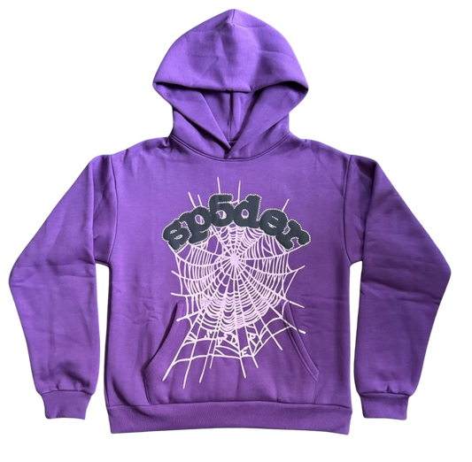 PURPLE SP5DER WEB HOODIE