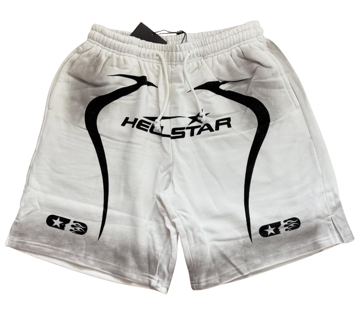 WHITE H3LLSTAR SWEATSHORTS