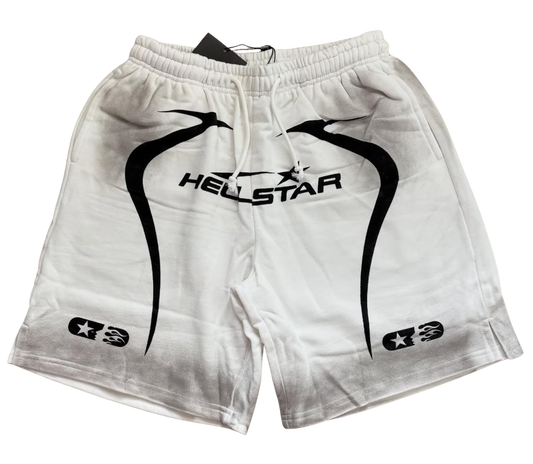 WHITE H3LLSTAR SWEATSHORTS
