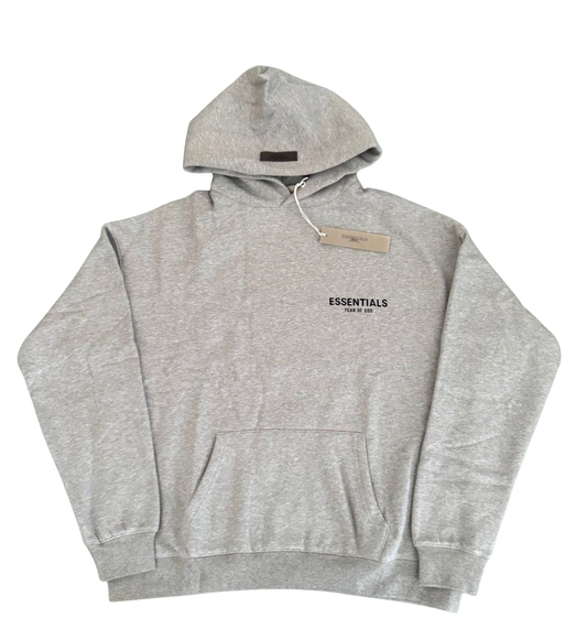 GREY ESS3NTIALS HOODIE