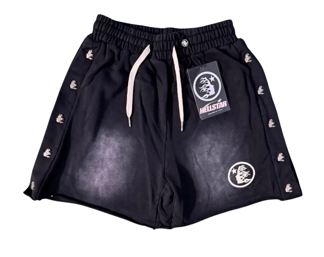 BLACK H3LLSTAR SNAP SHORTS