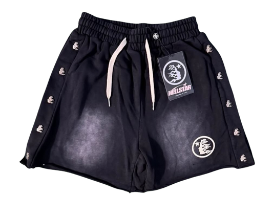 BLACK H3LLSTAR SNAP SHORTS